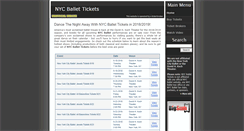 Desktop Screenshot of nycballettickets.com