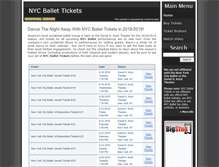 Tablet Screenshot of nycballettickets.com
